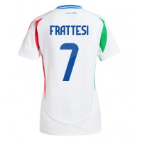 Camisa de Futebol Itália Davide Frattesi #7 Equipamento Secundário Mulheres Europeu 2024 Manga Curta
